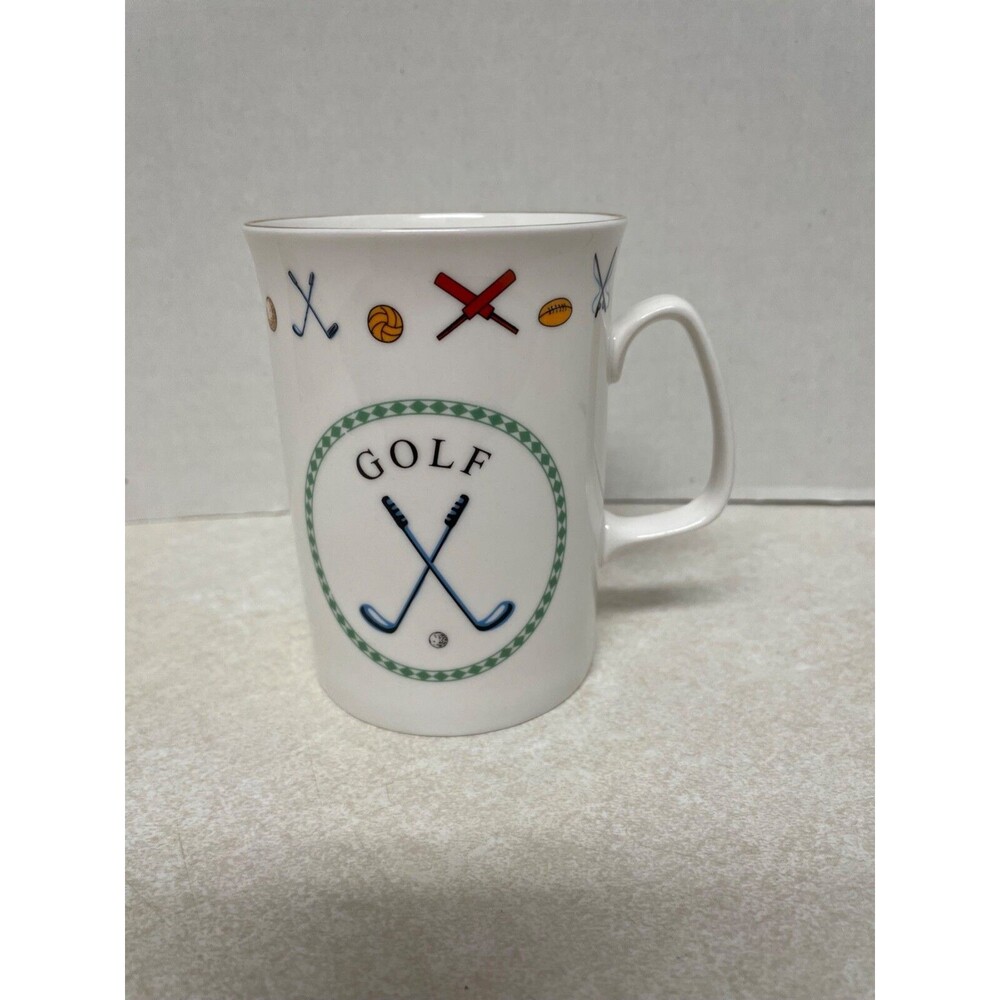 Falcon China Hand Crafted Golf Cup Staffordshire England 10 oz. All Sports